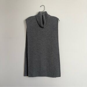 COS Gray Rib Knit Cowl Neck Sleeveless Sweater OS
